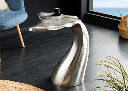 Abilaud WHALE hõbedane, 50x57xH56 cm