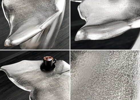 Abilaud WHALE hõbedane, 50x57xH56 cm