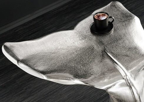 Abilaud WHALE hõbedane, 50x57xH56 cm