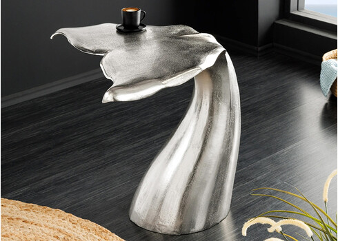 Abilaud WHALE hõbedane, 50x57xH56 cm