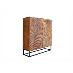 Kummut LINE ART pruun / must, 100x38xH120 cm