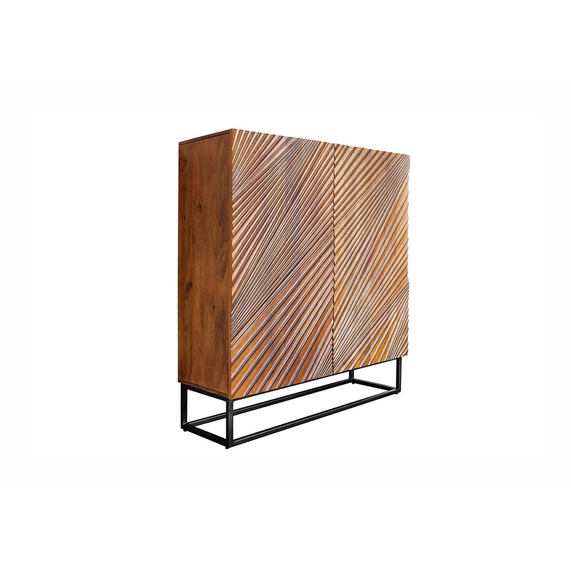 Kummut LINE ART pruun / must, 100x38xH120 cm