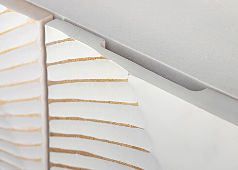 Kummut SUNSET valge / kuldne, 177x38xH75 cm