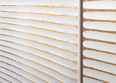 Kummut SUNSET valge / kuldne, 177x38xH75 cm