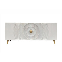 Kummut SUNSET valge / kuldne, 177x38xH75 cm