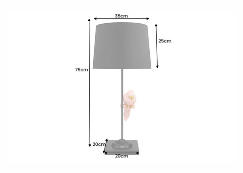 Lauavalgusti PARROT must / roosa, 35x35xH75 cm, E27