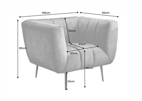 Tugitool NOBLESSE tumehall, 105x90xH80 cm