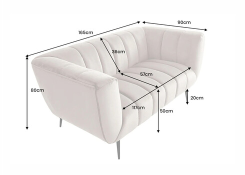 Diivan NOBLESSE tumehall, 165x90xH80 cm