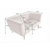 Diivan NOBLESSE tumehall, 165x90xH80 cm