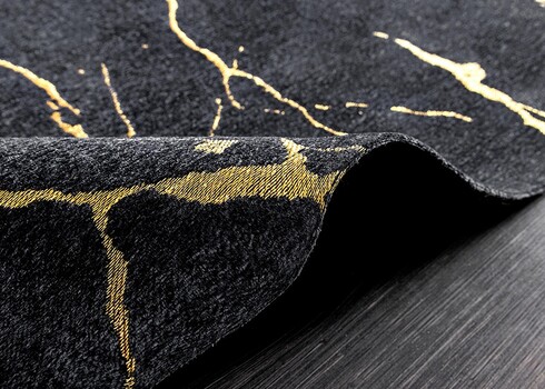 Vaip MARBLE must / kuldne, 160x240 cm