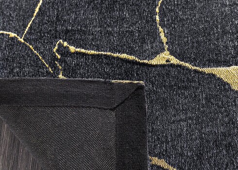 Vaip MARBLE must / kuldne, 160x240 cm