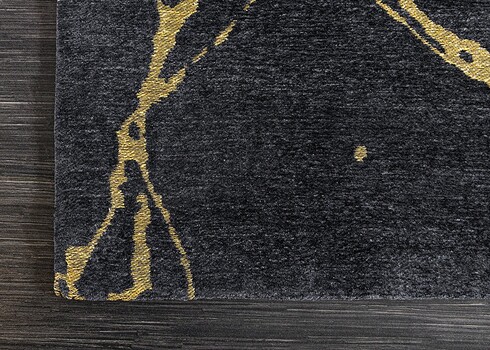 Vaip MARBLE must / kuldne, 160x240 cm