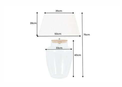 Lauavalgusti CLASICO valge, D50xH75 cm