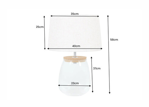 Lauavalgusti CLASICO valge, D35xH60 cm