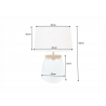 Lauavalgusti CLASICO valge, D35xH60 cm