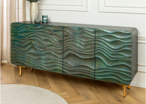 Kummut WAVE türkiis, 160x38xH75 cm