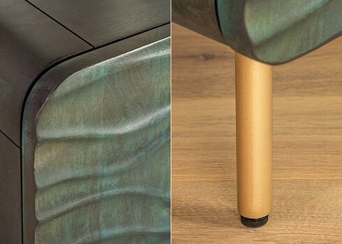 Kummut WAVE türkiis, 160x38xH75 cm