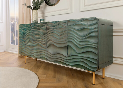 Kummut WAVE türkiis, 160x38xH75 cm