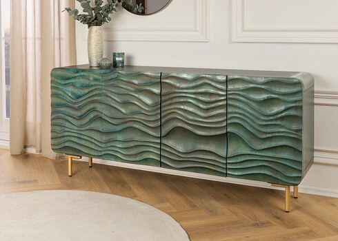 Kummut WAVE türkiis, 160x38xH75 cm