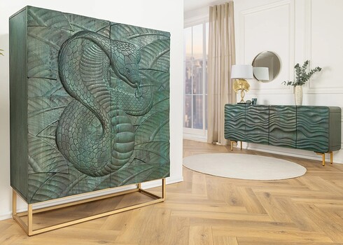 Kapp SNAKE roheline, 100x38xH120 cm