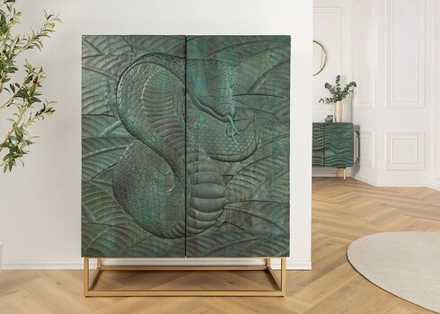 Kapp SNAKE roheline, 100x38xH120 cm