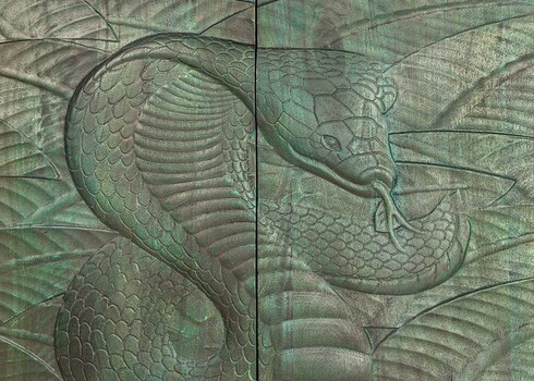 Kapp SNAKE roheline, 100x38xH120 cm