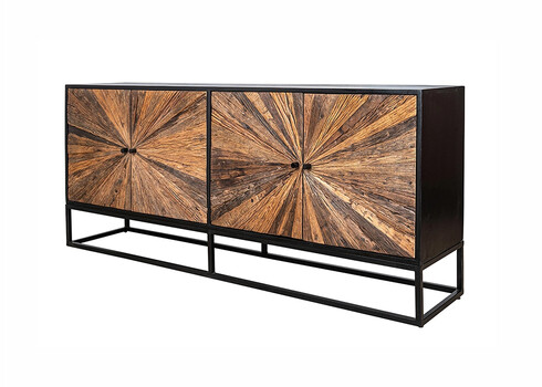 Kummut BARRACUDA pruun / must, 177x38xH75 cm