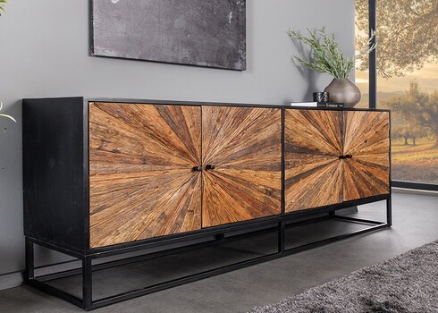 Kummut BARRACUDA pruun / must, 177x38xH75 cm