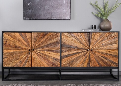 Kummut BARRACUDA pruun / must, 177x38xH75 cm