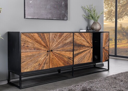 Kummut BARRACUDA pruun / must, 177x38xH75 cm