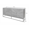 Kummut BARRACUDA pruun / must, 177x38xH75 cm