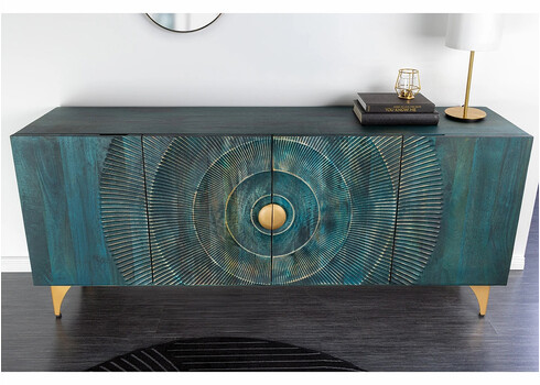 Kummut SUNSET türkiis / kuldne, 177x38xH75 cm