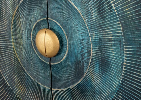 Kummut SUNSET türkiis / kuldne, 177x38xH75 cm