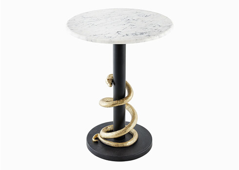 Abilaud SNAKE valge marmor / kuldne, D41xH54 cm