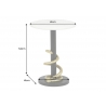 Abilaud SNAKE valge marmor / kuldne, D41xH54 cm