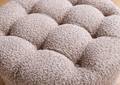 Tumba MODERN BAROQUE beež buklee, 50x50xH43 cm