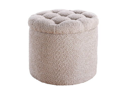 Tumba MODERN BAROQUE beež buklee, 50x50xH43 cm