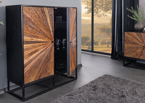 Kapp BARRACUDA pruun / must, 100x38xH120 cm