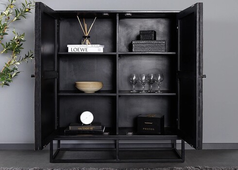 Kapp BARRACUDA pruun / must, 100x38xH120 cm