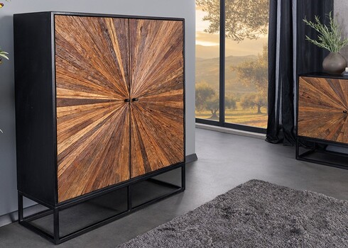 Kapp BARRACUDA pruun / must, 100x38xH120 cm