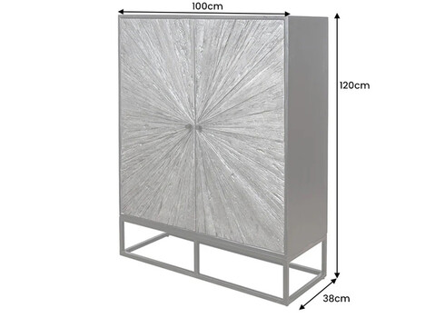 Kapp BARRACUDA pruun / must, 100x38xH120 cm