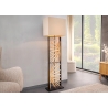Põrandavalgusti EUPHORIA pruun / beež, 45x45xH165 cm