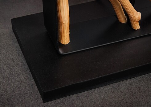 Põrandavalgusti EUPHORIA pruun / beež, 45x45xH165 cm