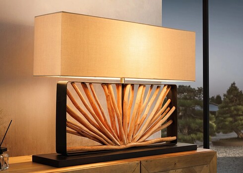 Lauavalgusti EUPHORIA pruun / beež, 80x20xH60 cm