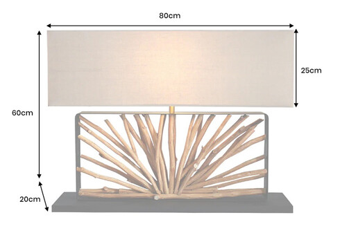 Lauavalgusti EUPHORIA pruun / beež, 80x20xH60 cm