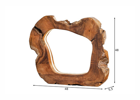 Lauavalgusti ORGANIC ARTWORK pruun, 48x5,5xH48 cm