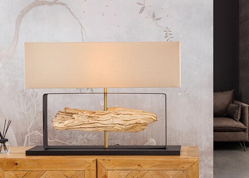 Lauavalgusti ROUSILIQUE beež / must, 80x20xH62 cm, E27