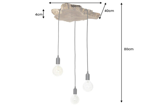 Rippvalgusti HYPNOTIC naturaalne, 50x40xH80 cm, E27