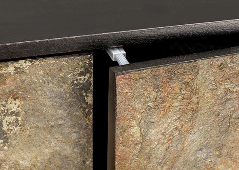 Kummut SOUL naturaalne pruun kivi / must, 175x38xH75 cm