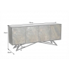 Kummut SOUL naturaalne pruun kivi / must, 175x38xH75 cm